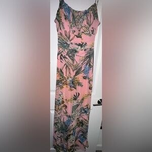 Steps Floral Pink Midi Dress